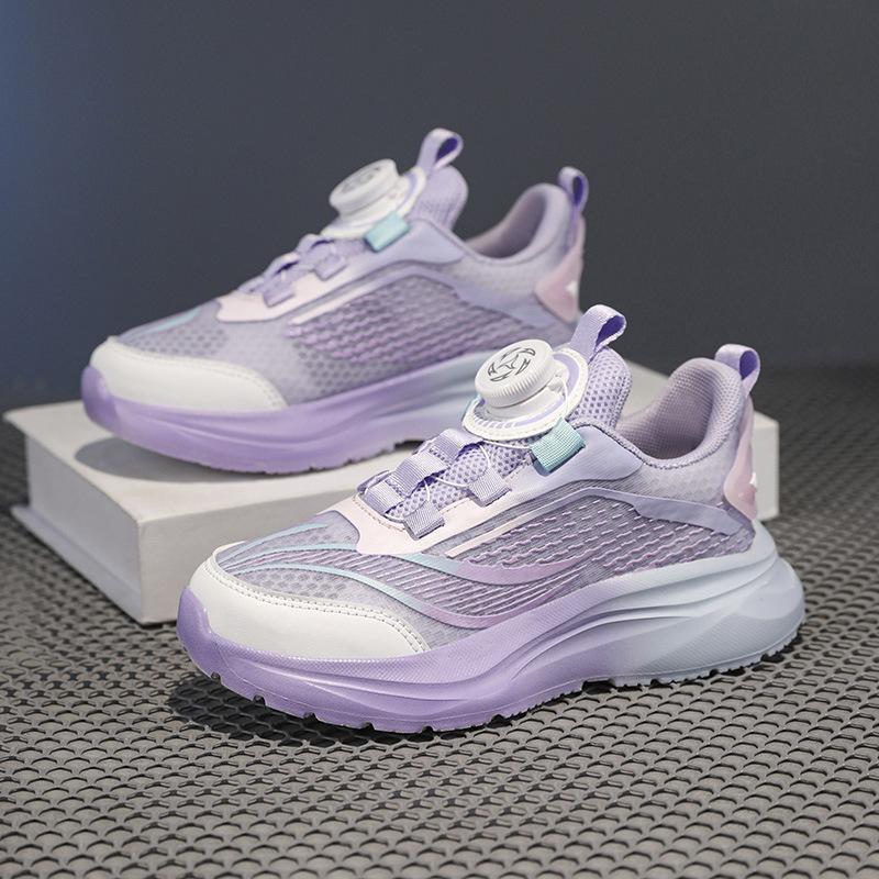 

Children s sports shoes 22 summer new rotating buckle flying weaving children s shoes medium and large children s mesh breathable dad shoes 30 фиолетовый