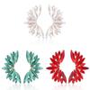 Wing Shape Water Diamond Earrings In Alloy With Electroplated Finish For Trendy Women
