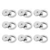 20Pcs Rivet D Shaped Metal 360 Degree Rotatable Versatile Rivet Tool for Leather Projects