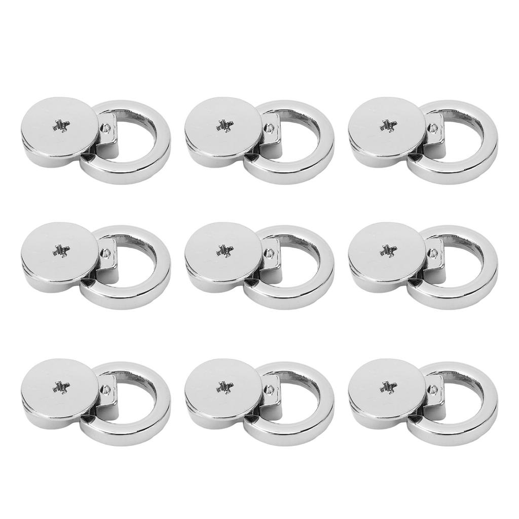 20Pcs Rivet D Shaped Metal 360 Degree Rotatable Versatile Rivet Tool for Leather Projects