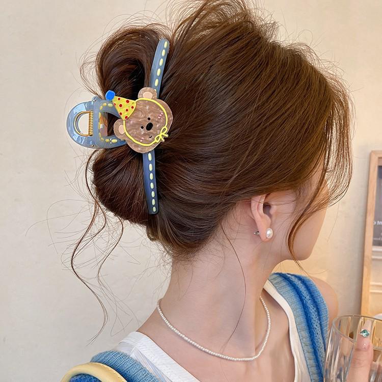 Advanced Sense 2025 Cute Cartoon Shark Claw Hair Clip - Large Size Bun Clip for Women