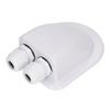 ABS Cable Junction Box Waterproof Solar Panel Double Wire Cable Entry Gland Box for External Power Wiring White
