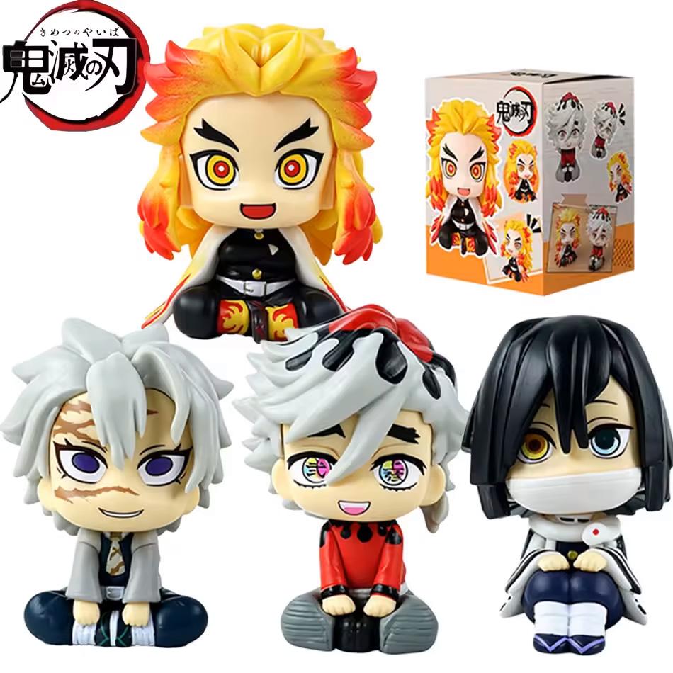 Demon Slayer Nezuko Tanjirou Zenitsu Inosuke Kyoujurou Kanawo Action Figures Model Doll Toy Desktop Ornament Gift