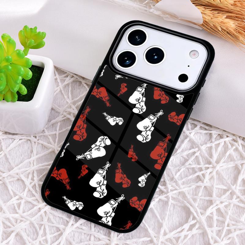 Boxing Gloves soft Phone Case for iPhone 17 Air 16 15 11 12 14 13 Pro Max Shockproof Cover