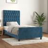 VidaXL Bed Frame with Headboard Dark Blue 90x200 Cm Velvet3125920