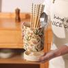French Ceramic Kitchen Countertop Chopstick Holder & Drainer