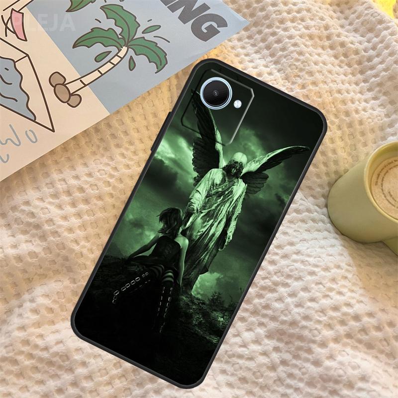 Fallen Angel Wings Art Case For Realme C67 C63 C55 C51 C75 C61 C53 C35 C65 C71 11 12 13 14 15 Pro Plus GT6 GT7 Pro