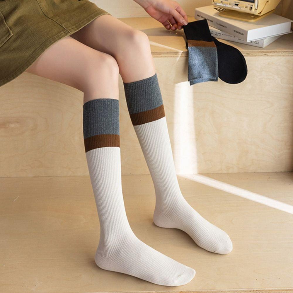 

Thick Harajuku Stockings Soft Casual Stockings Sweet College Style Stockings Girls D