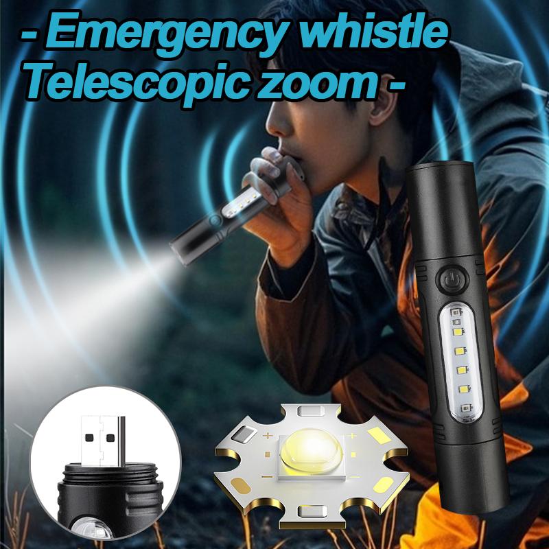 New Model High Brightness Flashlight Zoomable Outdoor Home Use Super Bright White Laser Lighting Mini Portable Charging