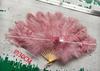 Colorful Ostrich Feather Folding Fan for Stage & Fashion Shows