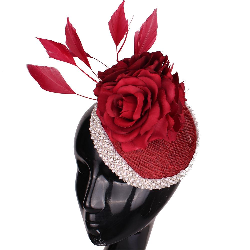 

New European And American Style Retro Bridal Headdress, Head Flower Top Hat, Catwalk, Socialite Flower Boutique Hair Accessories, Headband