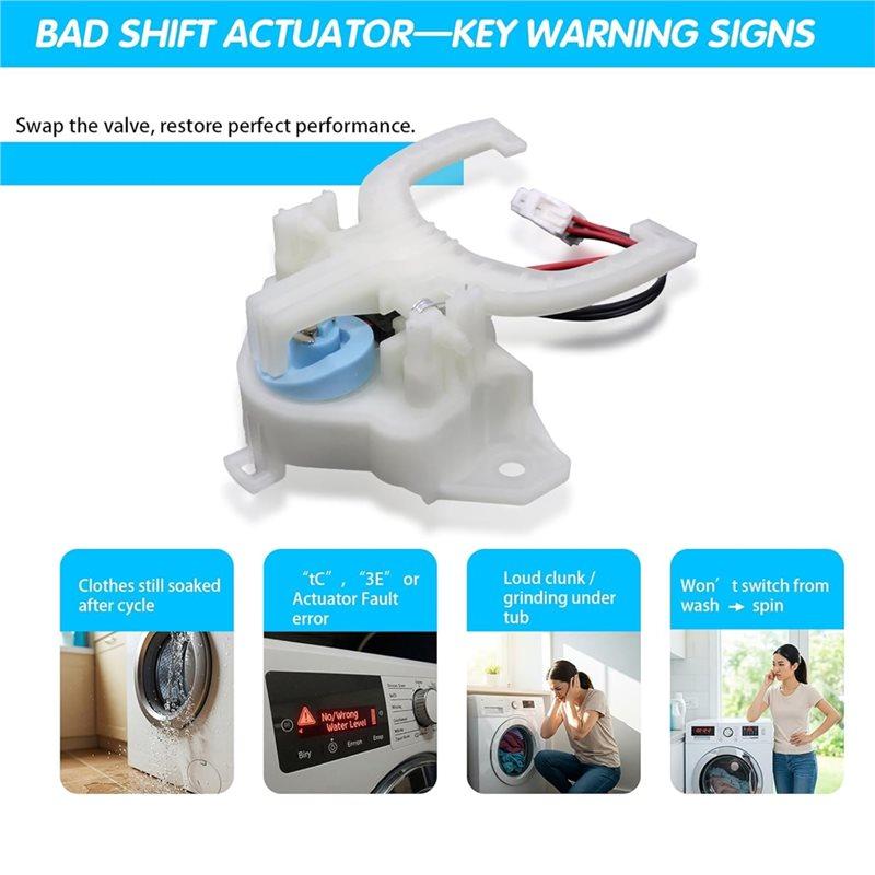 BAAM-WH18X27186 WH03X36897 Washer Mode Shifter Actuator Replacement For GE Top-Load& Unitized Laundry Center Models 4984434 AP72