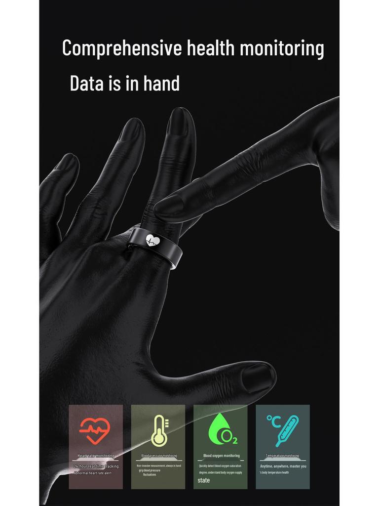 Smart R30 Health Ring: ECG, Body Temp, Heart Rate, Blood Oxygen, Sleep & HRV Monitoring