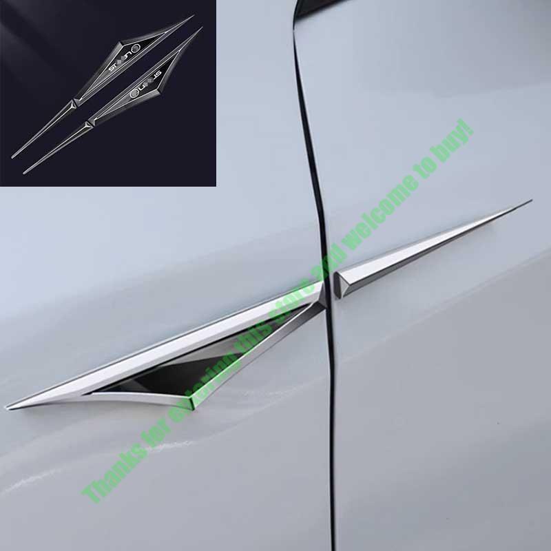 For Lexus LS500 LS500h Chrome Alloy Side Fender Air Wing Vent Cover Trim 4Pcs