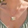 Stylish Women Necklace Birth Flower Necklace Floral Book Pendant January