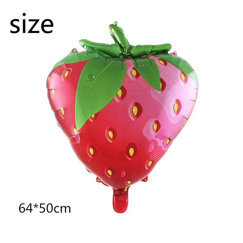 5 Pieces Strawberry Foil Balloons Birthday Party Decorations Summer Fruit Party Wedding Festival Decorations Balloons Gifts