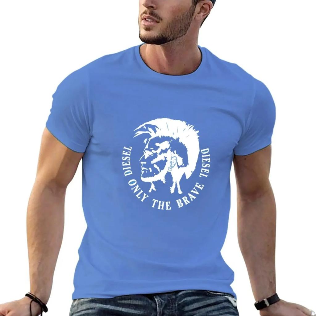 T-Shirt for Men Graphic New Outfits Only the Brave Estilo Graphic Tee Oversized Men Clothing Harajuku Vintage Casual Streetwear