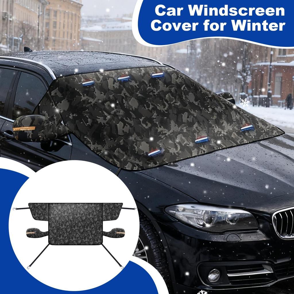 Car Windshield Cover Waterproof Windproof Protector Winter Car Oxford Fabric Ice Rain Cover for Vehicle Motorcycle Sedan Pickup