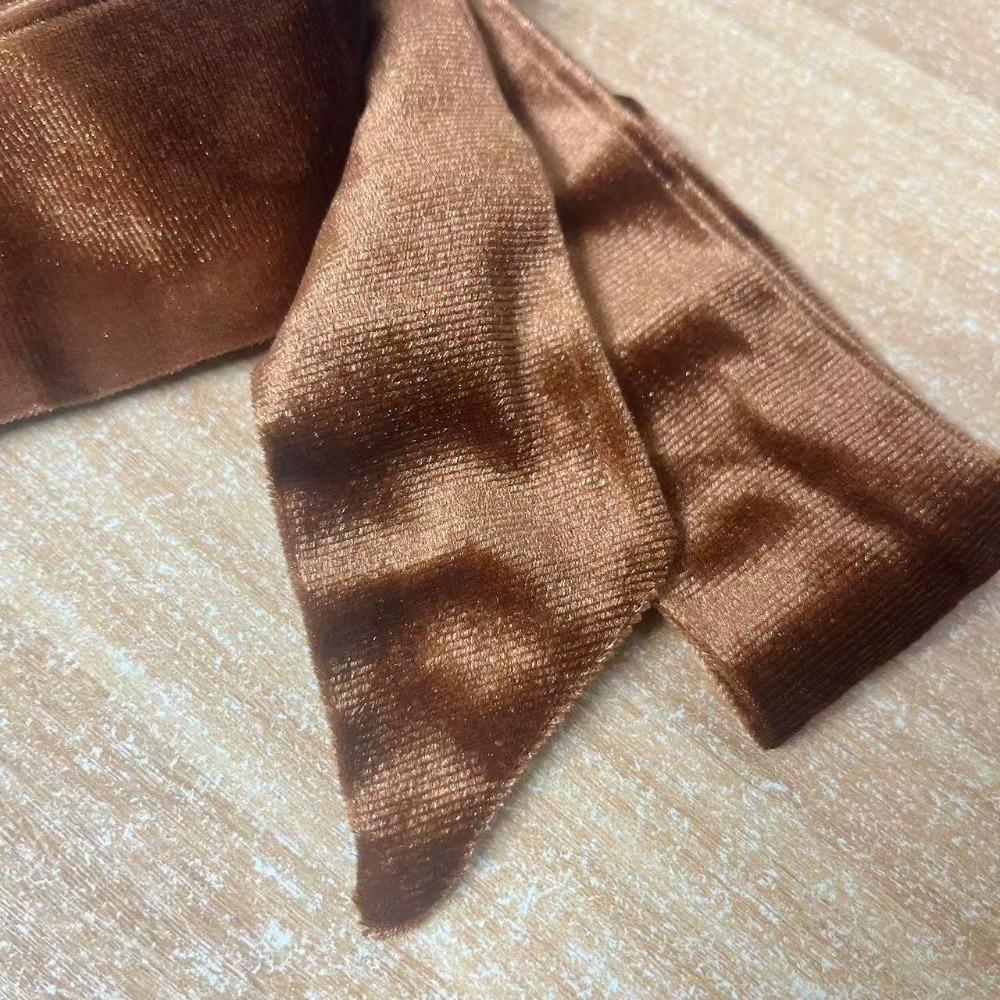 Classic Velvet Material Velvet Belt Solid Color Narrow Ribbon Scarf Long Hair Band Outfit Decoration