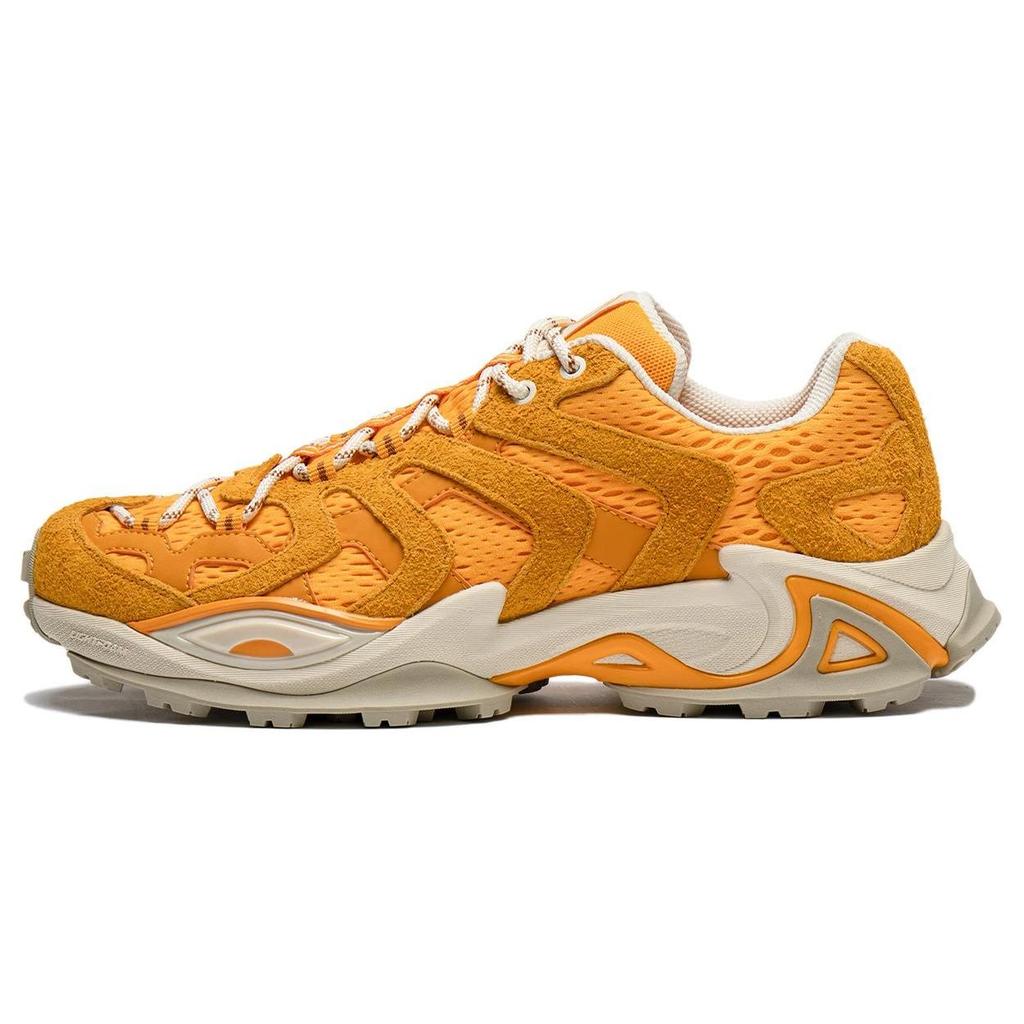 Li Ning Cat Paw CRC Shock Absorbing Wear Resistant Non Slip Low Top Casual Shoes Unisex Casual Shoes Yellow Millet AZGU031-3