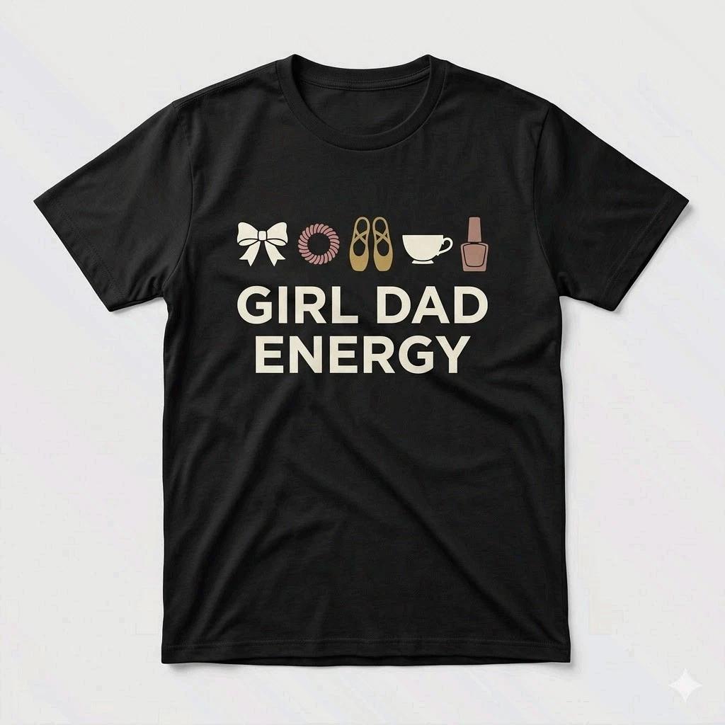 Girl Dad Energy Shirt Father s Day Gift for Dad Tee XXL