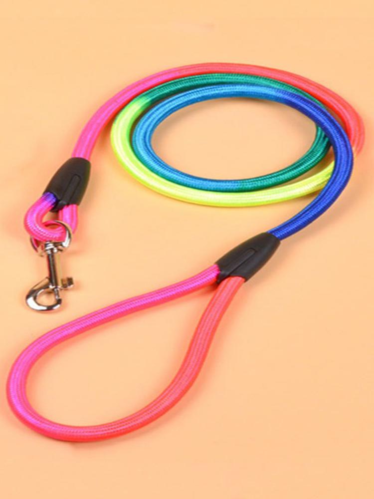 Zugleine Haustierbedarf kleiner und mittelgroßer Hund 1,2m Hundeleine modische bunte Nylon-Rundleine