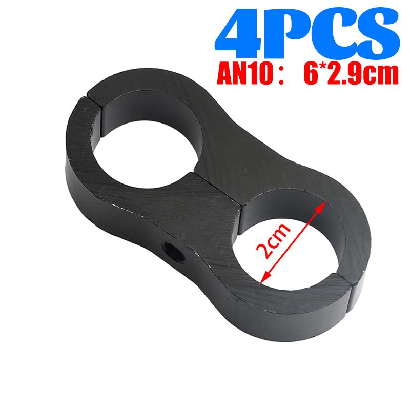 Universal Fuel Line Clamp AN6 AN8 AN10 Hose Separator Billet Aluminum Finisher for Braided Oil Gas Water Pipe Car Accessories