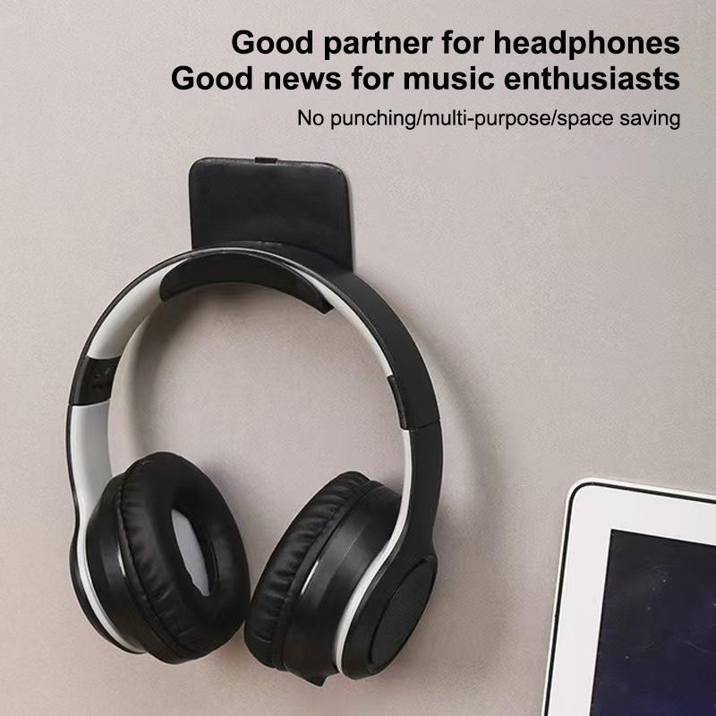 Universal Headphone Stand Adhensive Plastic Wall Mount Hanger Under Desk Headset Rack Holder Support For Gaming Earphone Bracket