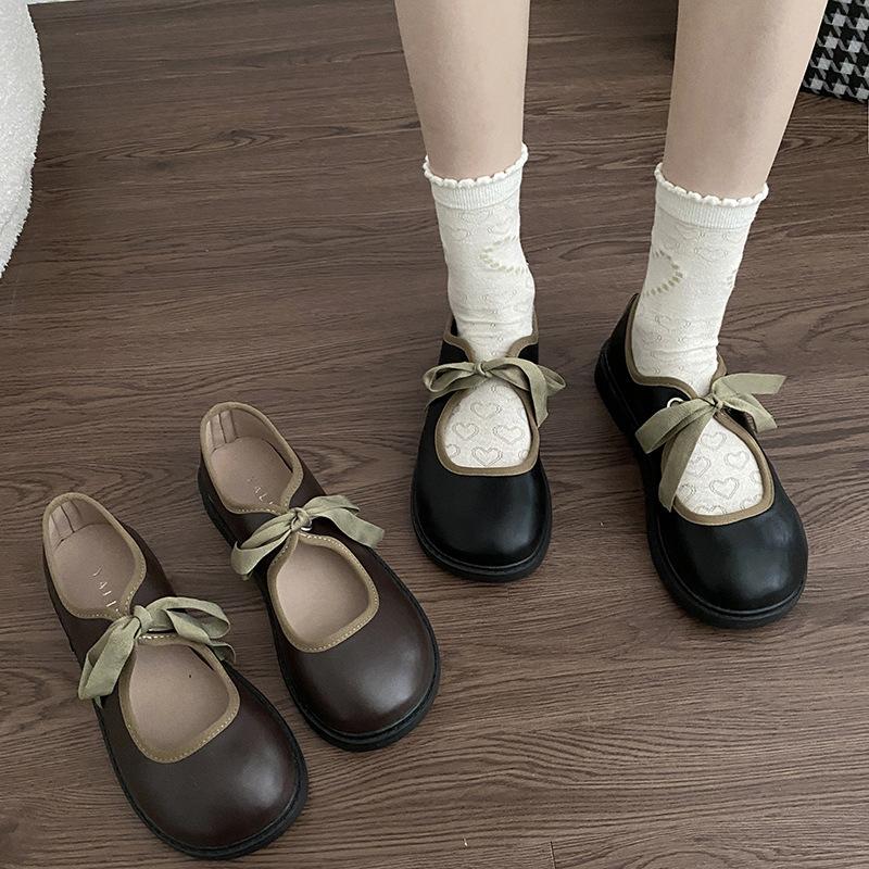 Fashion Women's Sandals 2024 Elegant Office Ladies Shoes and Sandals Women Casual Shoes Square Heel Sandals Slip On Woman Flats