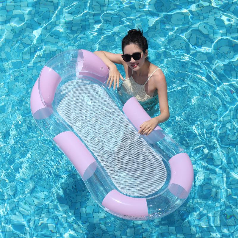 Inflatable Floating Hammock with Armrests & Backrest - Outdoor Mesh Recliner for Adults