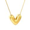 Einfache und Elegante Gold Herz Anhänger Halskette Minimalistische Schlüsselbein Kette Trendiger Ins Schmuck