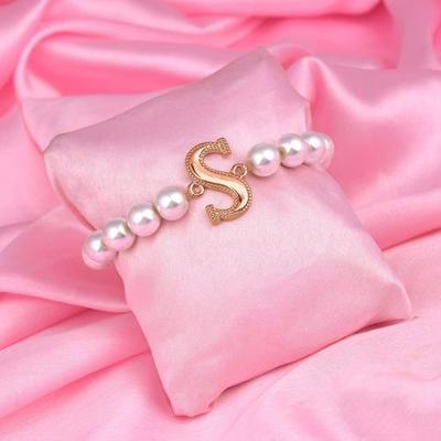 Stunning Women's Pearl S Bracelet In Rose Gold
