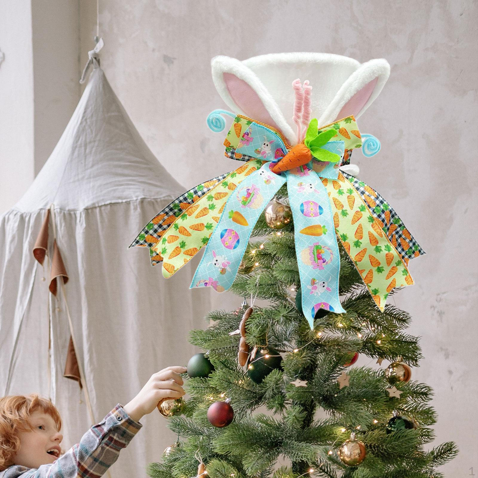 Easter Tree Topper, Cute Bunny Ears Top Decoration