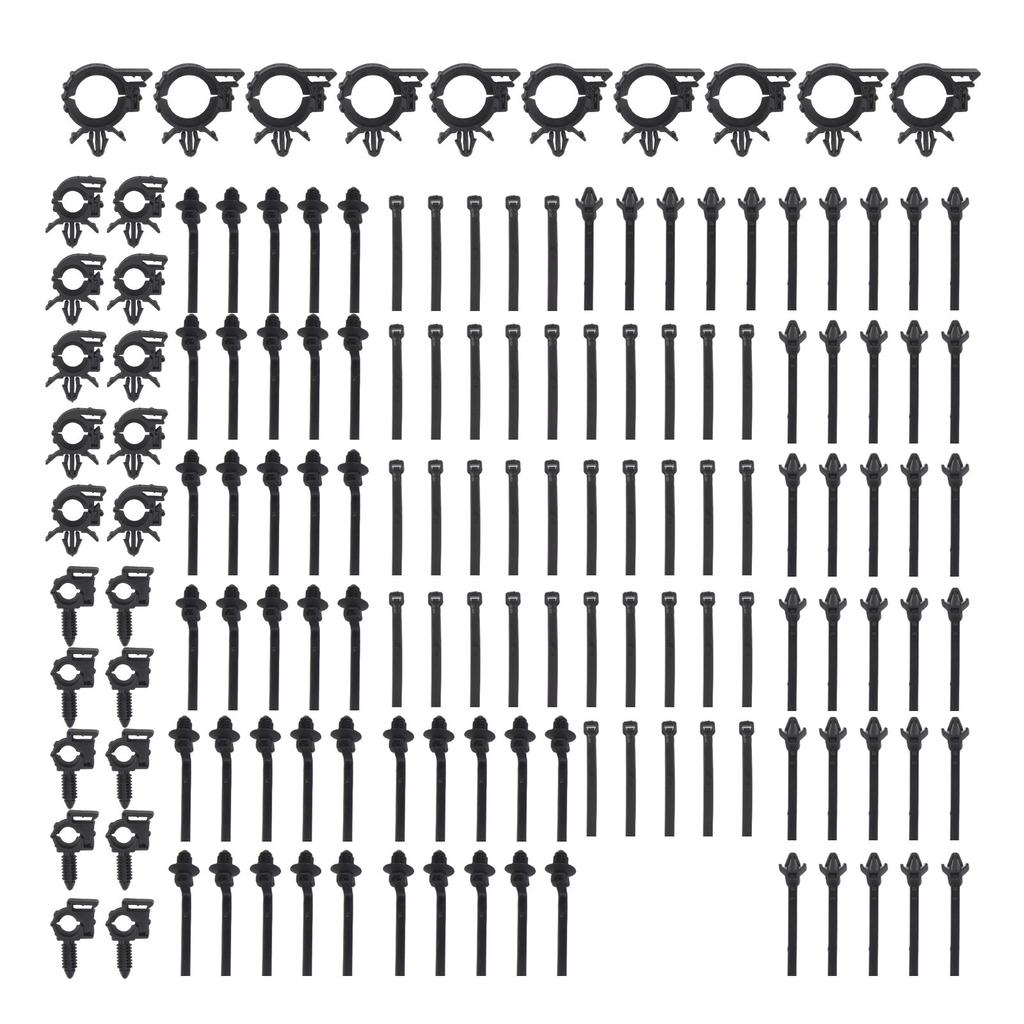 Car Wiring Solutions 150 Pcs Push Mount Clip Set for Effective Cable Routing