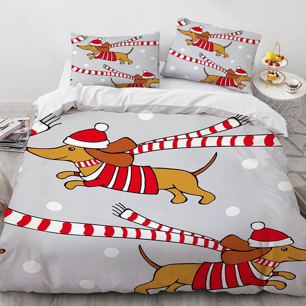 Dackel Welpen Bettbezug Anzug Bettwäsche Anzug Bettdecke Bezug Dreiteiliges Set