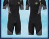 Men's 1.5mm Short Sleeve Wetsuit: Sun Protection, Warmth for Surfing, Diving, Snorkeling - Medium & Large