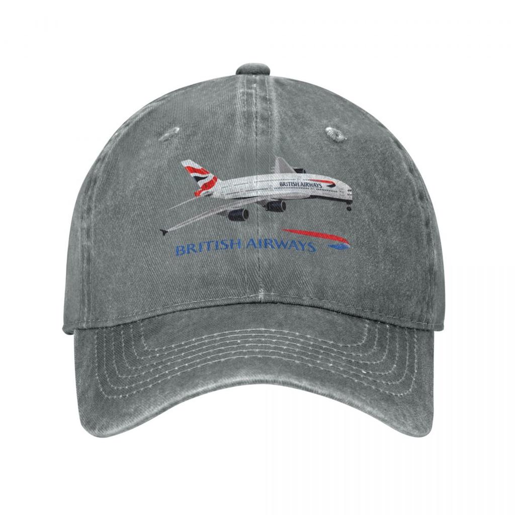 British Airlines Airbus A380 Airplane Baseball Cap Trucker Cap Hiking Hat Rugby Luxury Woman Hat Men'S