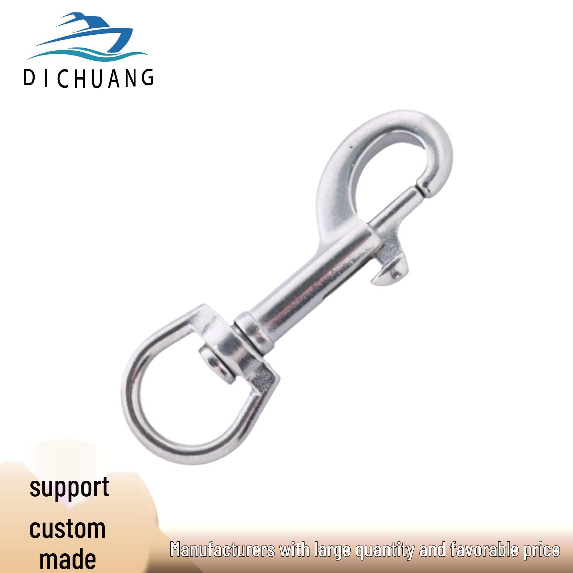 316 Stainless Steel Swivel Dog Hook Chain Connector 65mm Buckle