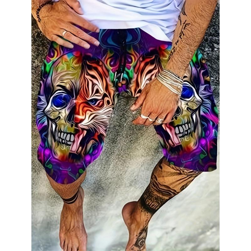 Men s casual printed beach shorts M