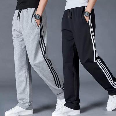 Spring And Autumn Elastic Waist Men'S Sports Pants, Loose Work Trousers, Plus-Size Straight-Leg Oversized Sweatpants