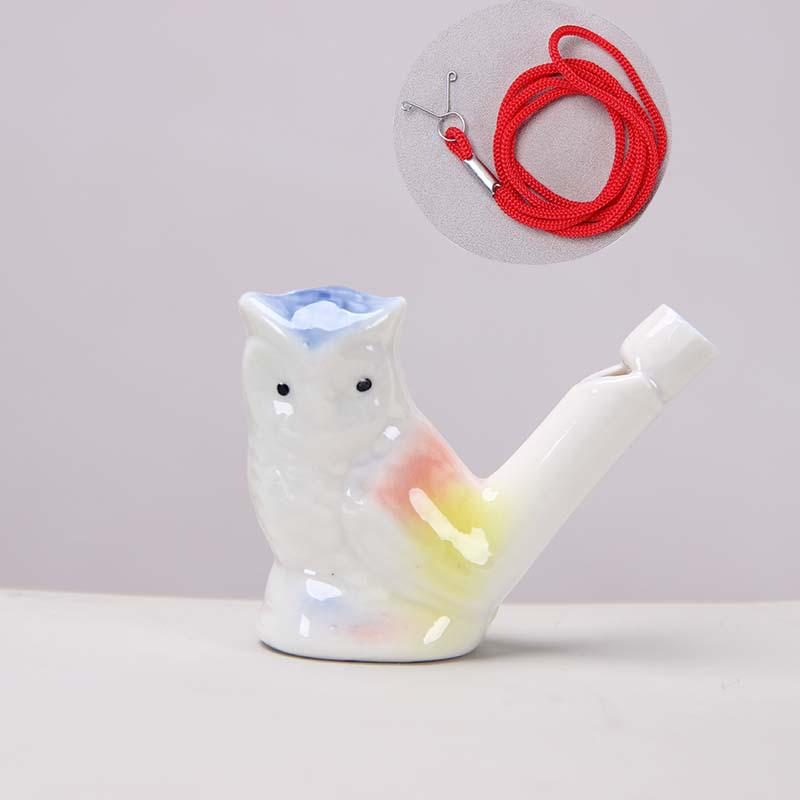 Keramisk Vattenfågel Ocarina Visselpipa - Barns Musikinstrument & Turist Hantverk