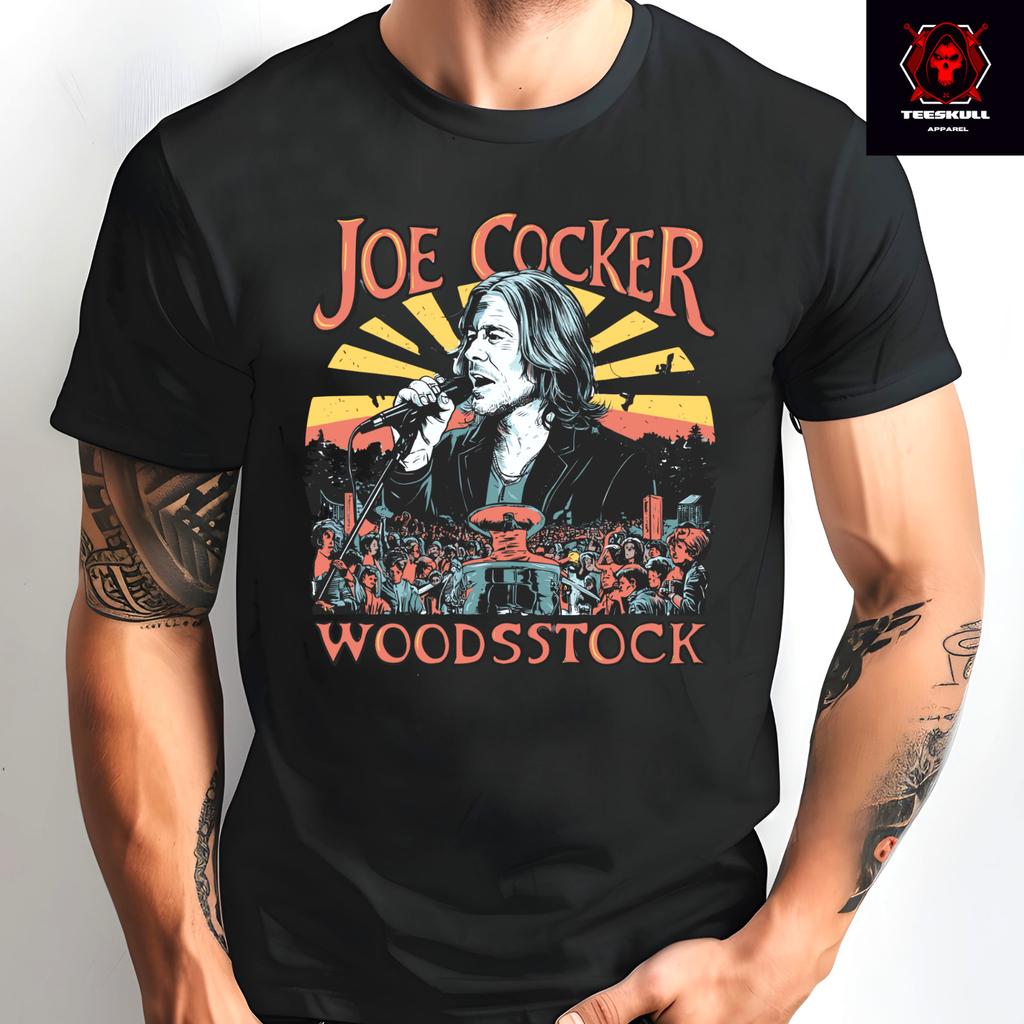 26 Joe Cocker Woodstock Rock Classico Band T-Shirt Unisex Cotone T-SHIRT S-3XL T-Shirt Unisex