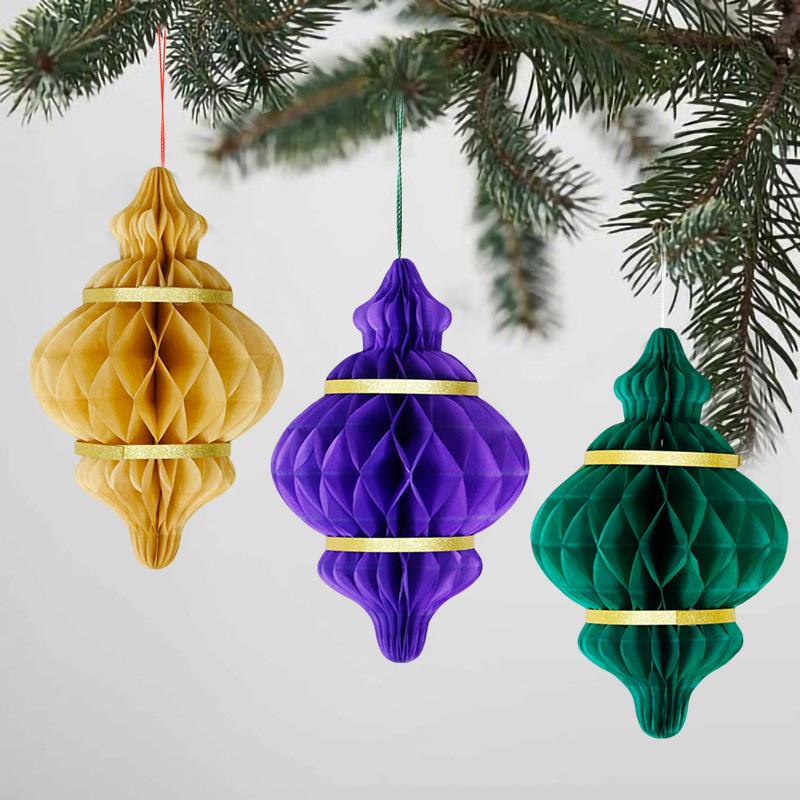 Ramadan 3D Honeycomb Hanging Decoration Eid Mubarak Paper Lantern Party Supplies Islam Muslim Wall Diy Party Decoration
