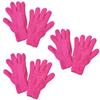 RONGUI 6-Piece Cleaning Gloves with Macrofiber Cloths, Perfect for Deep Cleaning, Dusting, and Window Sashes (Pink, 3 Pairs of 6)
