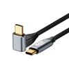 USB 3.1 Gen2 Cable L-shaped 3m Popolier [PD 100W/5A Rapid Charging] 10Gbps High Speed Data Transfer 4K@60Hz Video Output Nylon Braid High Durability C