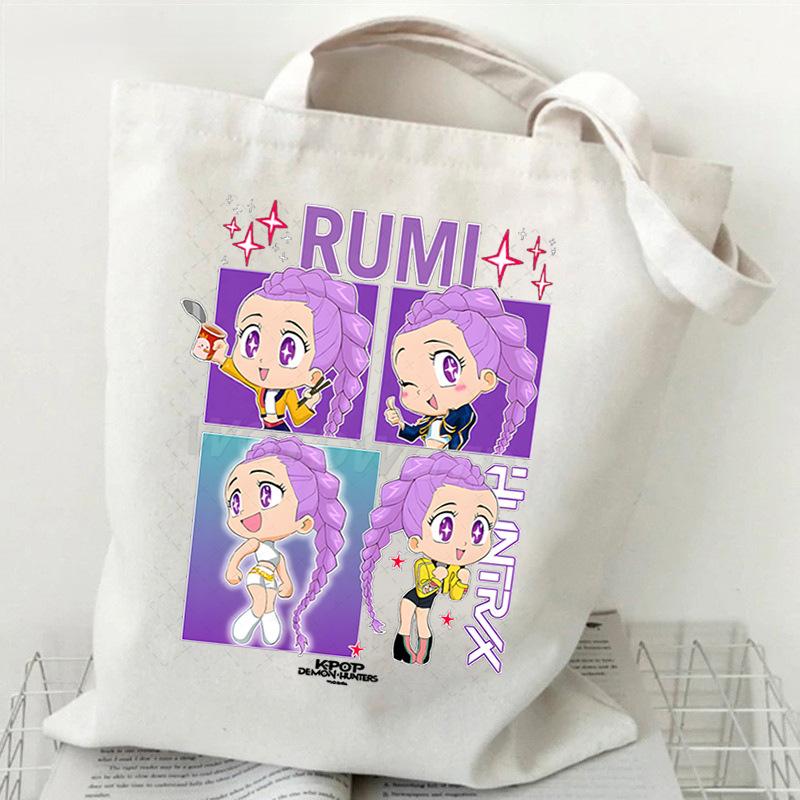 KPop Demon Hunters Student Everyday Versatile Shoulder Bag Fashion Demon Hunters Canvas Bag