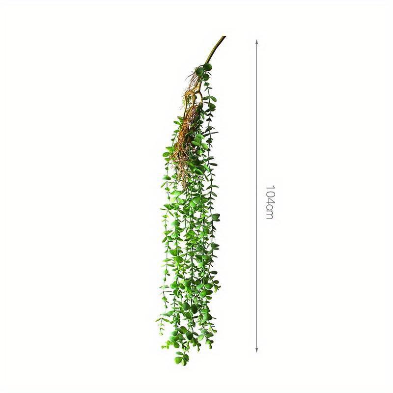104cm Fake Eucalyptus Rattan Artificial Plants Vine Plastic Tree Branch Wall Hanging Leafs for Home Garden Outdoor Wedding Decor.
