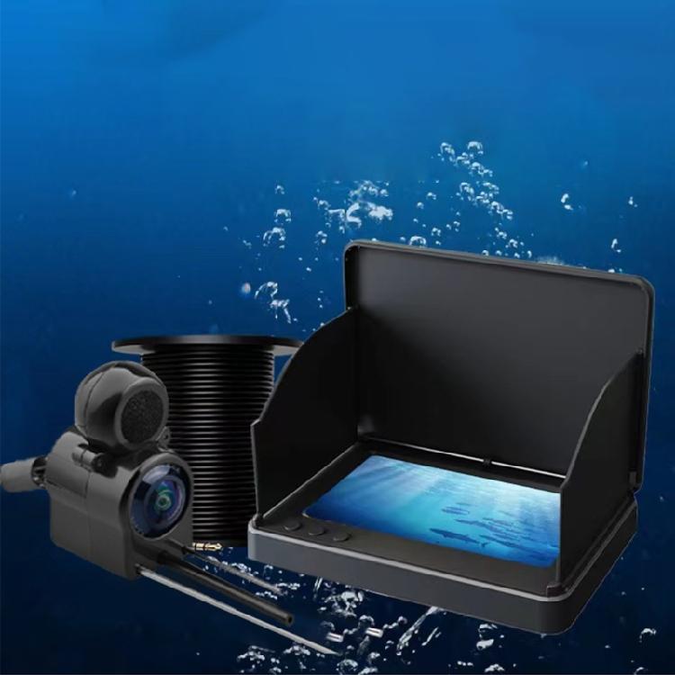 220° Weitwinkel 1080P Fischfinder-Kamera mit großem Bildschirm Unterwasser-Angelkamera für Boote Angeln am See