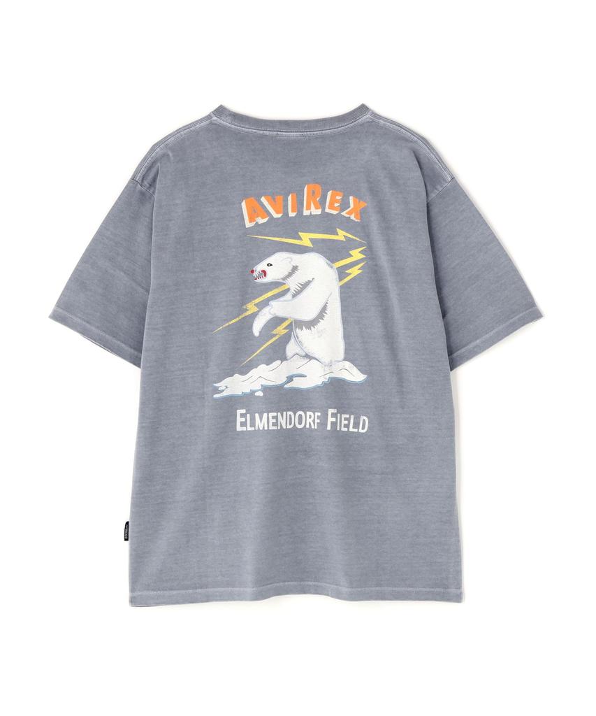 AVIREX FADE WASH ALASKA T-SHIRT men's XL 020 gray 783-5234034