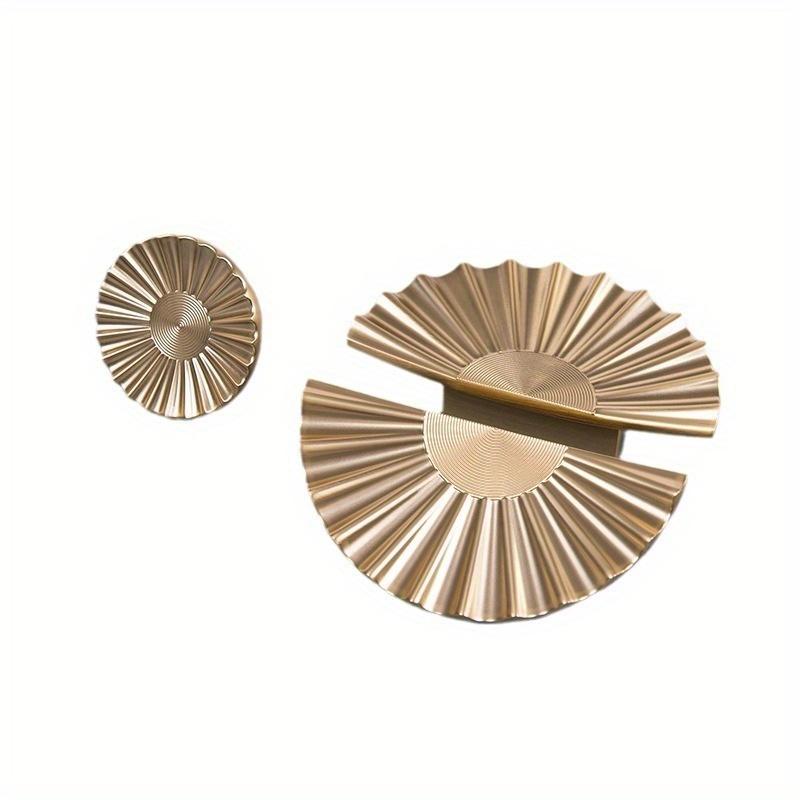 1PC Light Luxury Closet Door Handle French Semi-circular Fan-shaped  Gold Cabinet Drawer Furniture accessories--For Cabinet Doors, Cabinets, Drawers